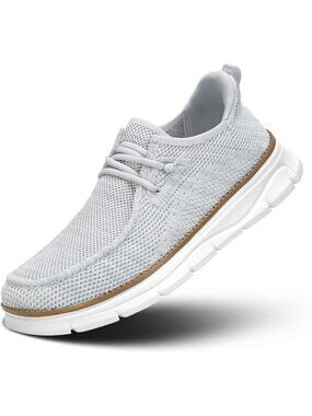 Men's White Slip On Loafers Comfortable Boat Casual Walking Sneaker Shoes